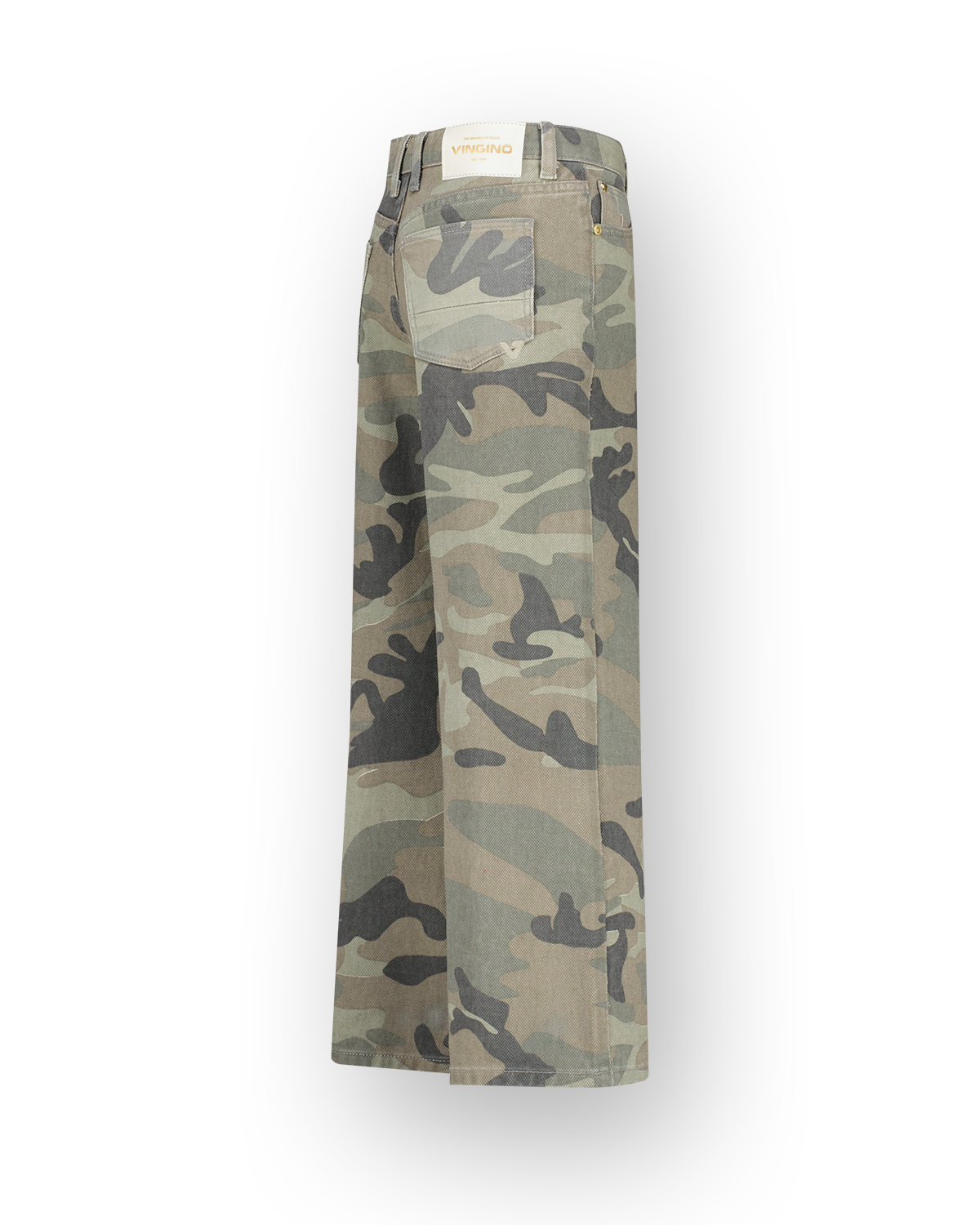 Extra wide leg Jeans Cassie Camo