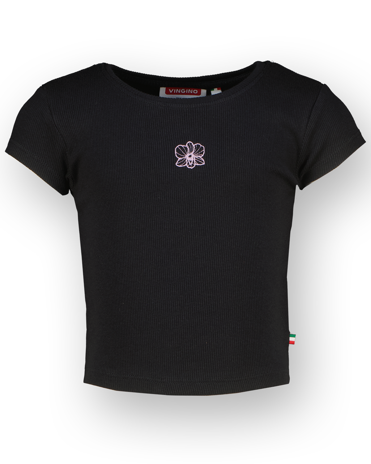 T-Shirt Basic-Crop Rib Tee