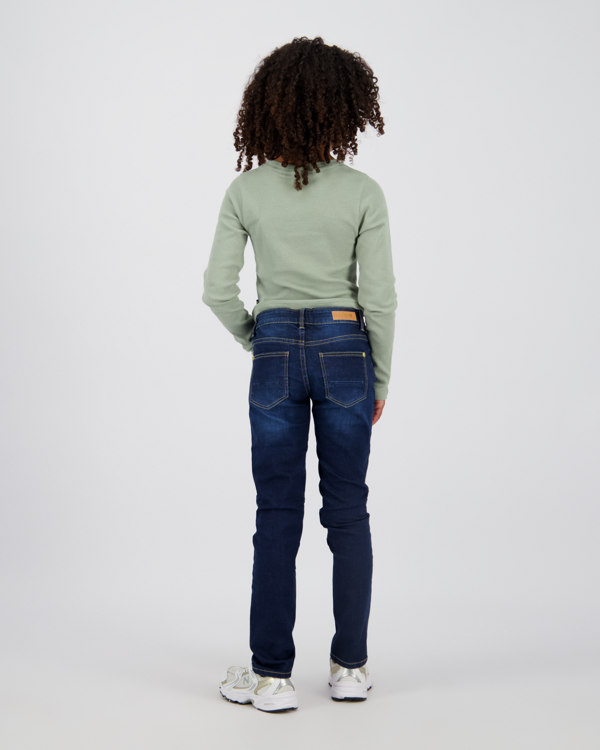 Top G-basic-crop rib longsleeve