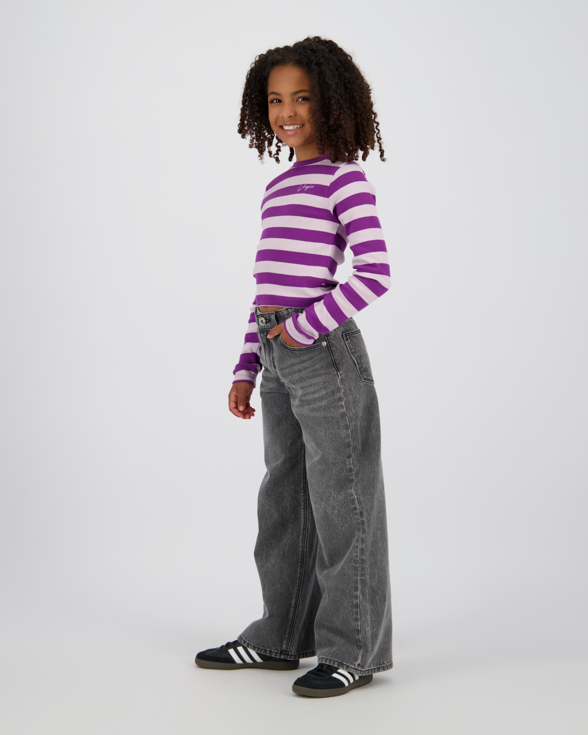 Extra wide leg Jeans Cherry