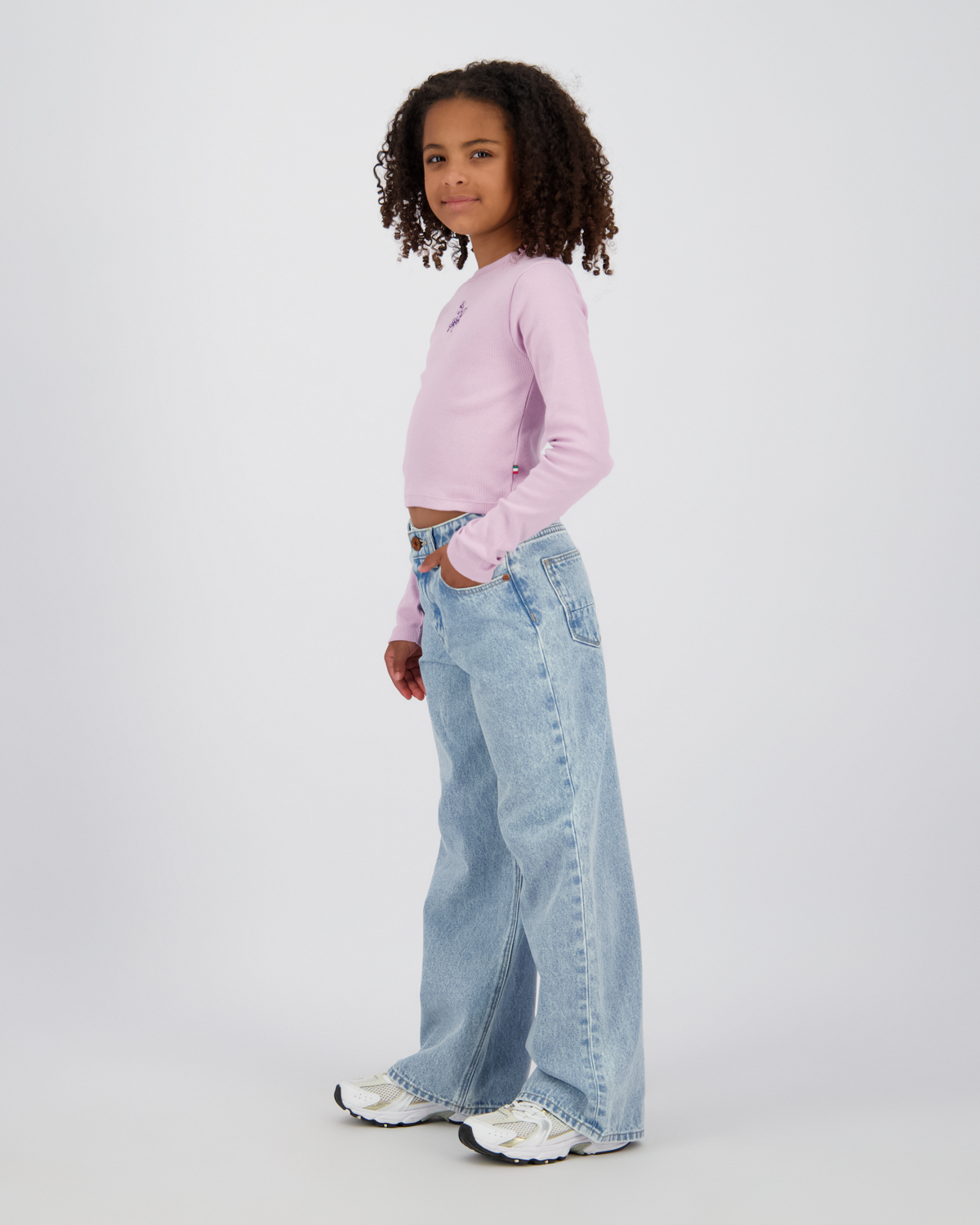 Extra wide leg Jeans Cherry