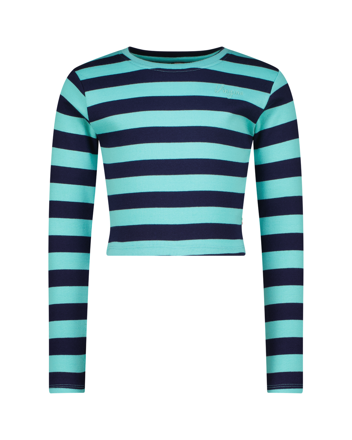 T-shirt G-basic-crop Rib Stripe