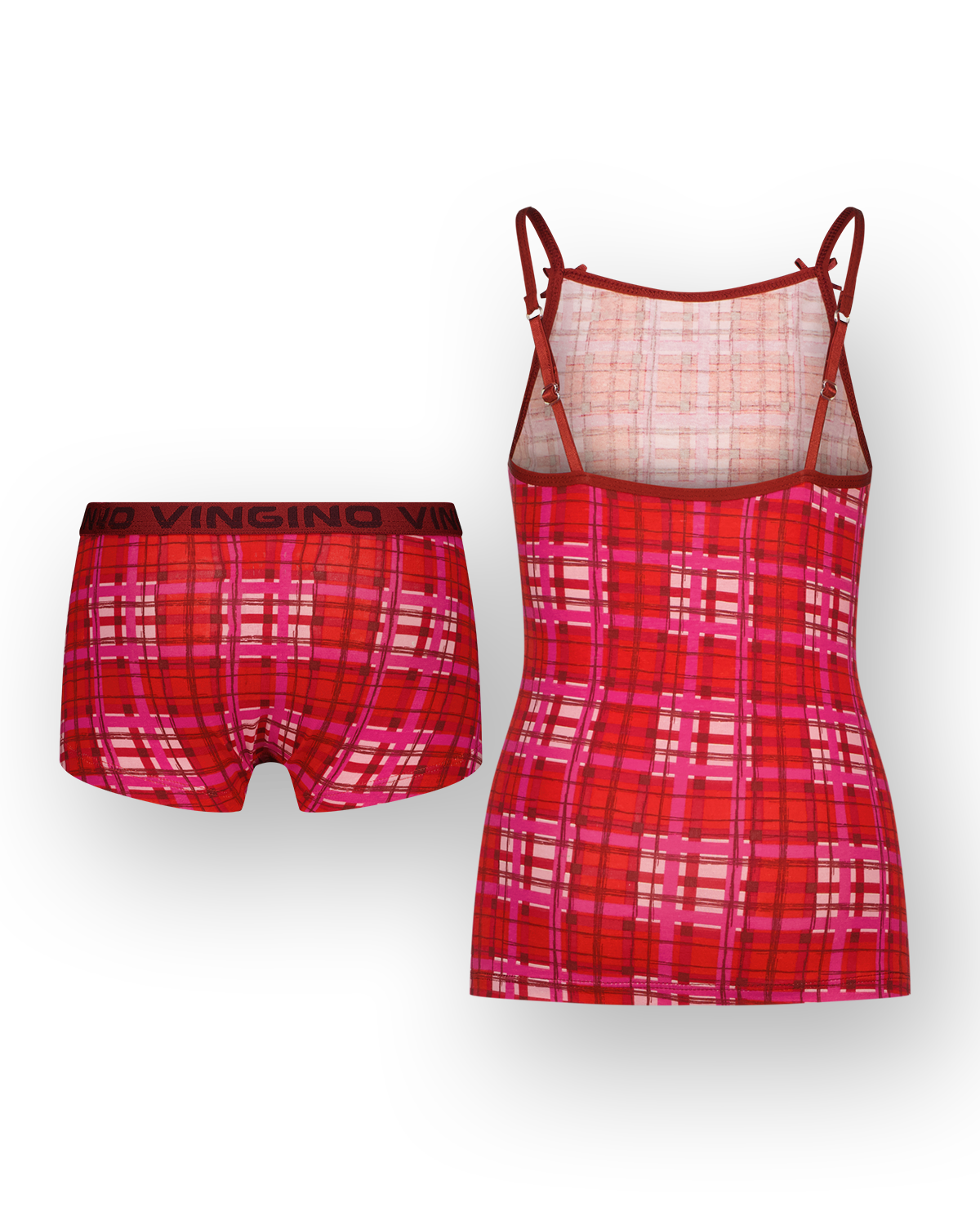 Hipster check singlet set