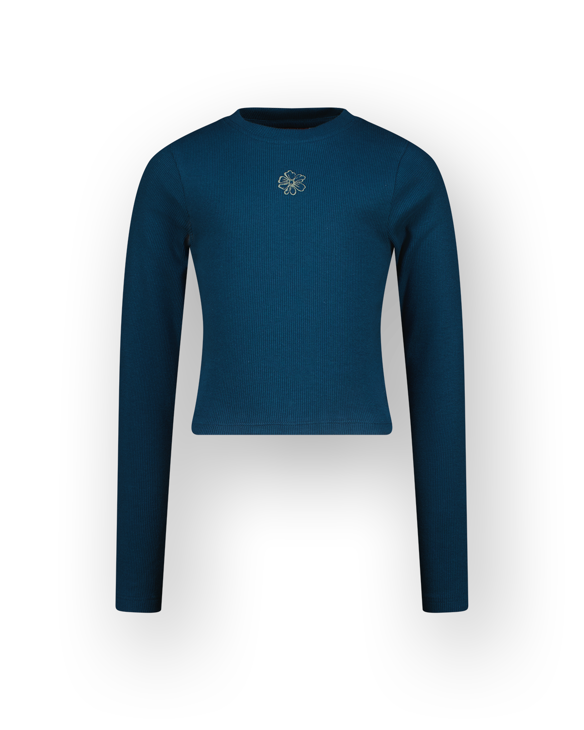 Top G-basic-crop rib longsleeve
