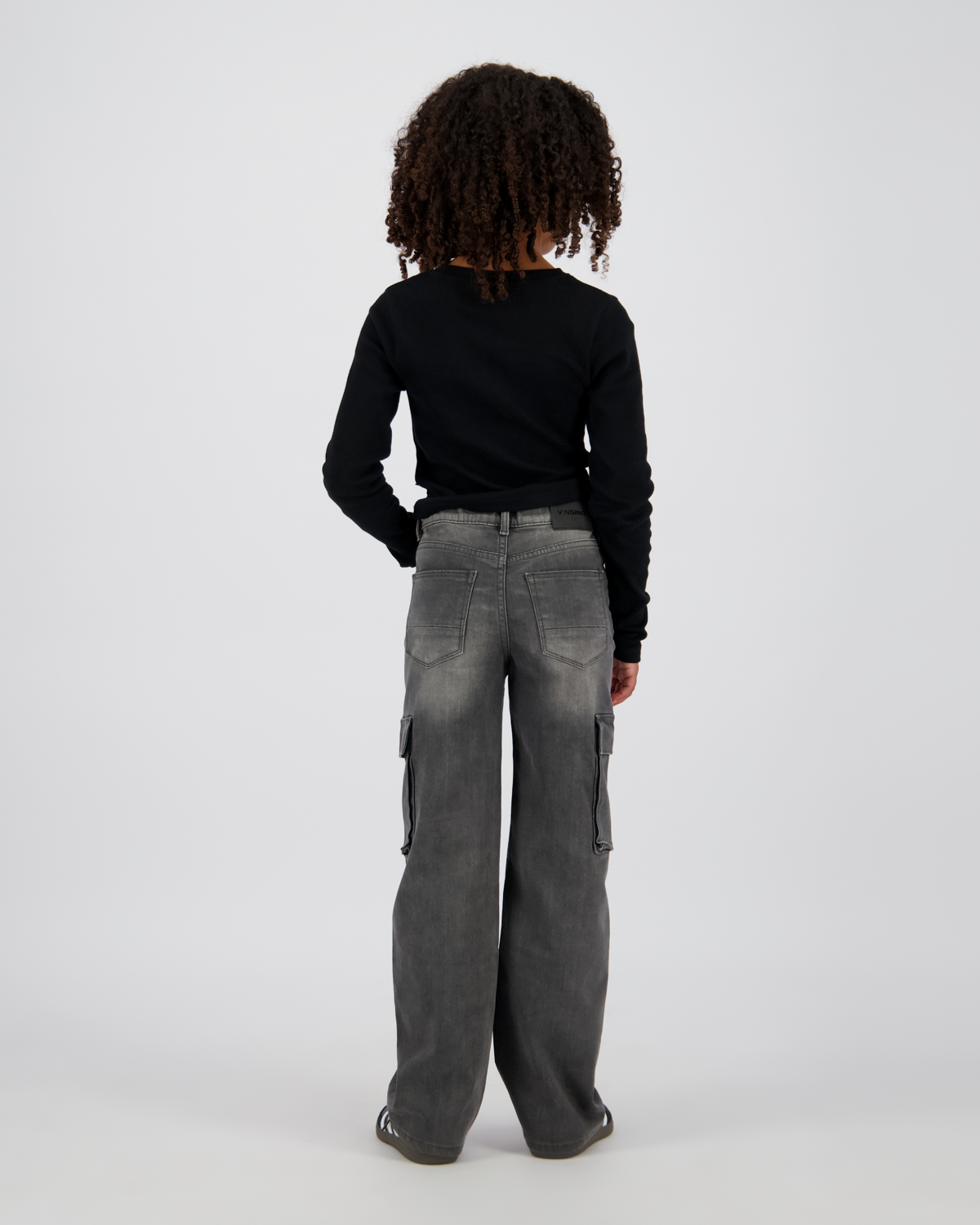 Top G-basic-crop rib longsleeve